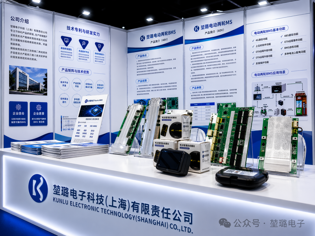 Kunlu présente ses nouveaux BMS et afficheurs Bluetooth au salon des véhicules électriques de Feng